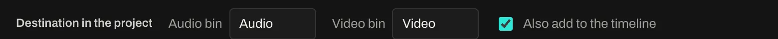 The “Also add to the timeline” box, ticked